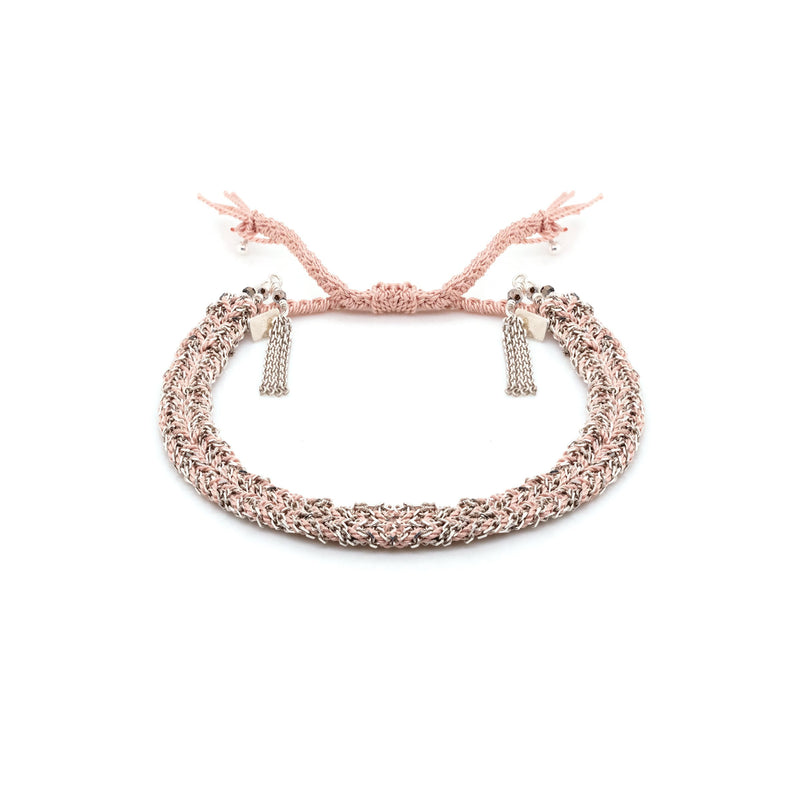 N° 183 BRAIDED BRACELET | SILVER NUDE - Marie Laure Chamorel