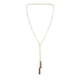 N° 359 LARIAT NECKLACE | GOLD GREY - Marie Laure Chamorel