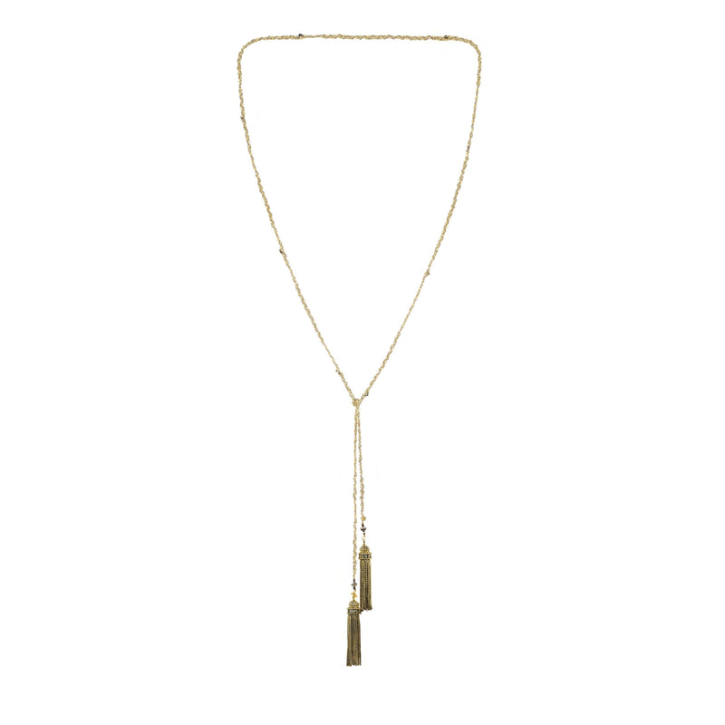N° 359 LARIAT NECKLACE | GOLD GREY - Marie Laure Chamorel
