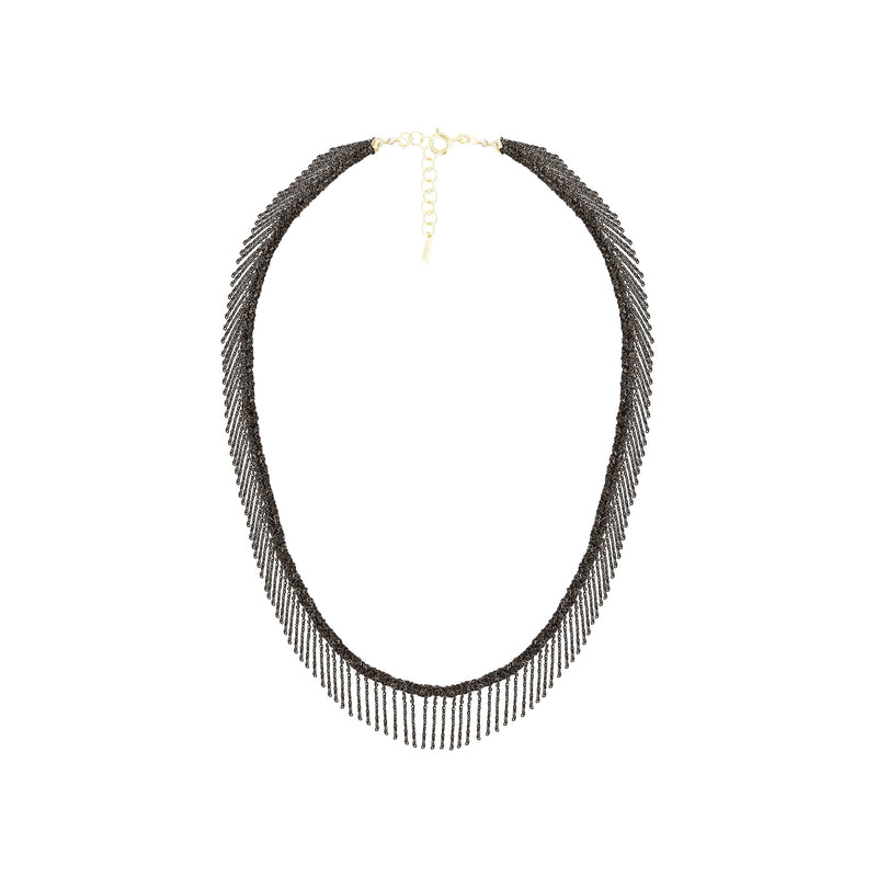 N° 550 NECKLACE | RUTHENIUM LUREX GOLD - Marie Laure Chamorel