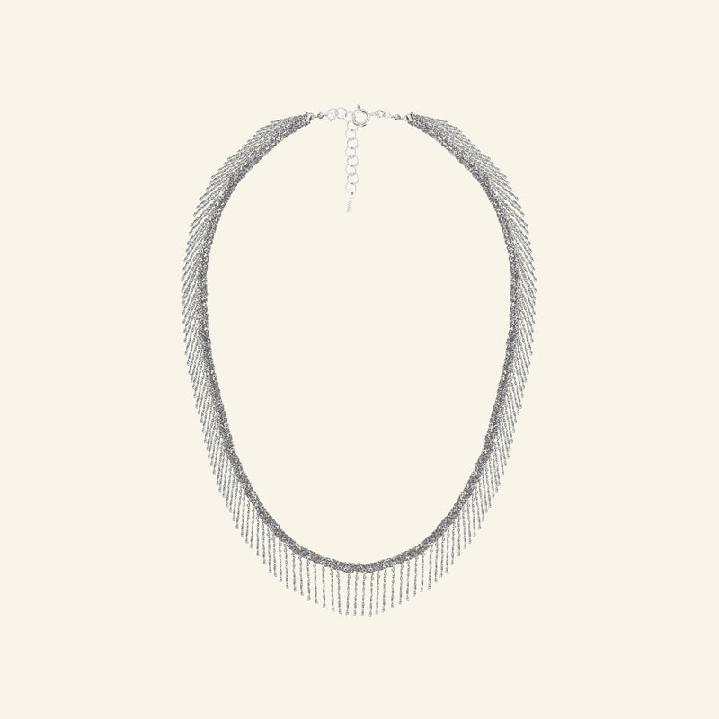 N° 550 NECKLACE | SILVER GREY - Marie Laure Chamorel