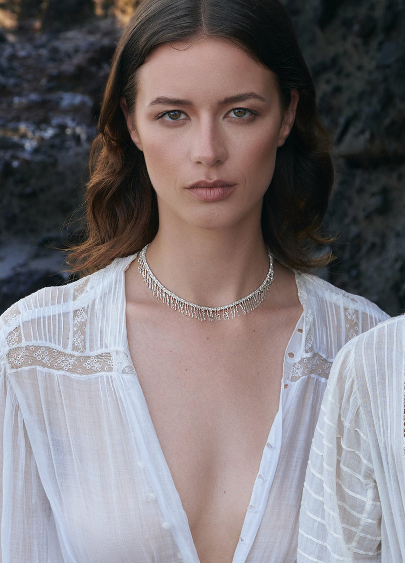 N° 550 NECKLACE | SILVER GREY - Marie Laure Chamorel