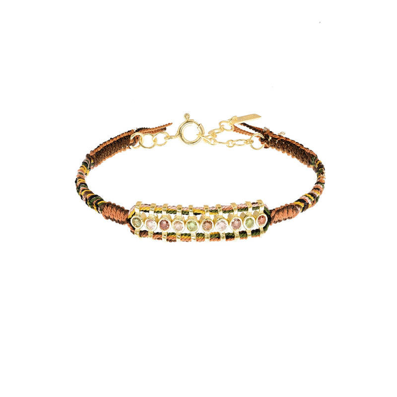 N° 965 BRACELET | GOLD CARAMEL BROWN - Marie Laure Chamorel