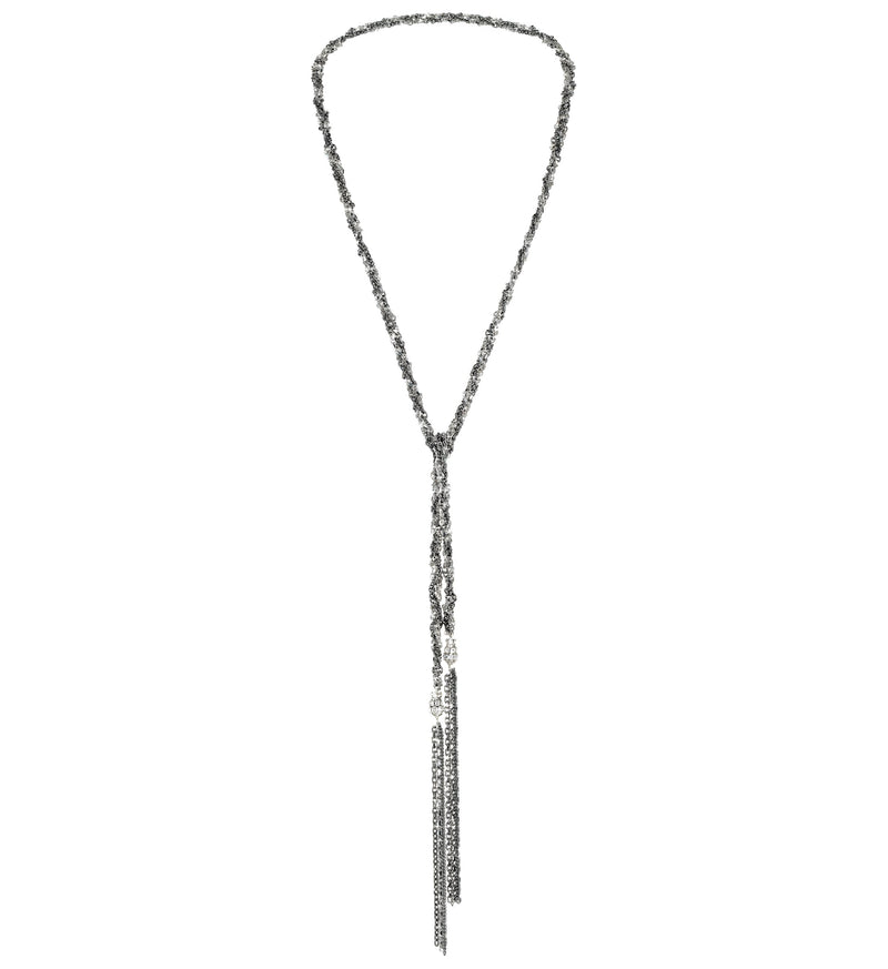 1J006 LONG NECKLACE | ANTIQUE SILVER