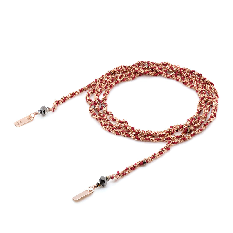 N° 182 NECKLACE | PINK GOLD BURGUNDY