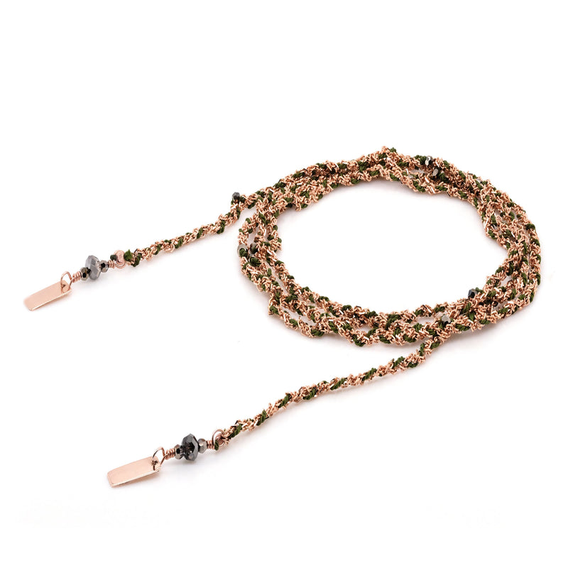 N° 182 NECKLACE | PINK GOLD KHAKI