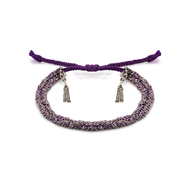 N° 183 BRAIDED BRACELET | SILVER AMETHYST