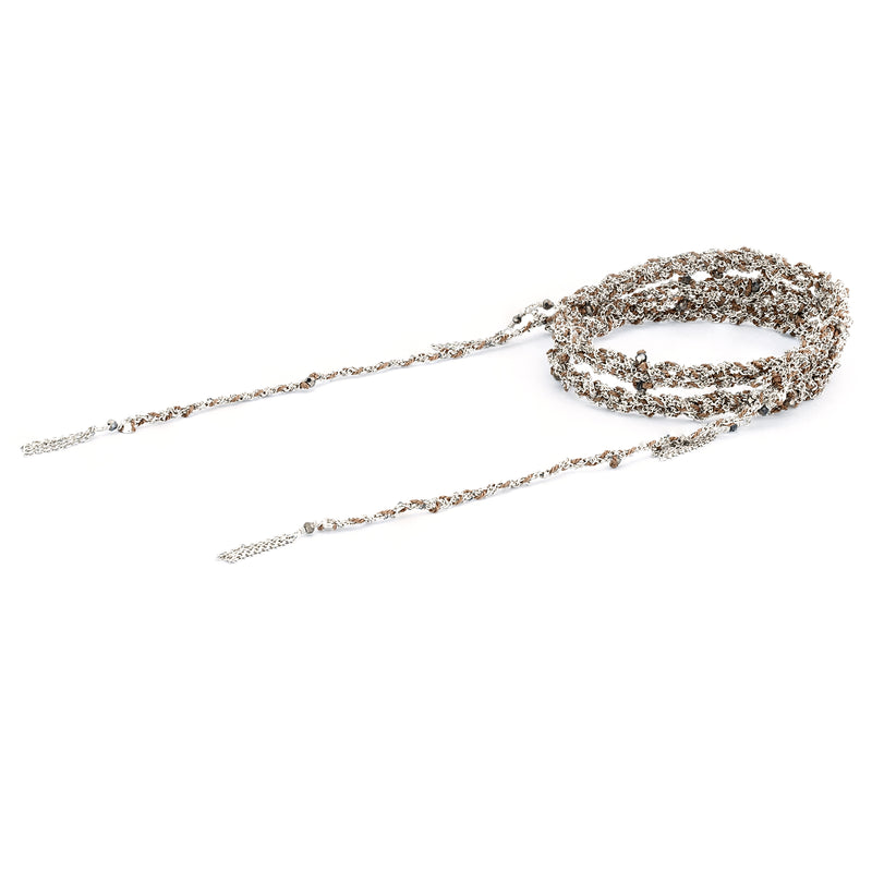 N° 184 NECKLACE | SILVER BEIGE