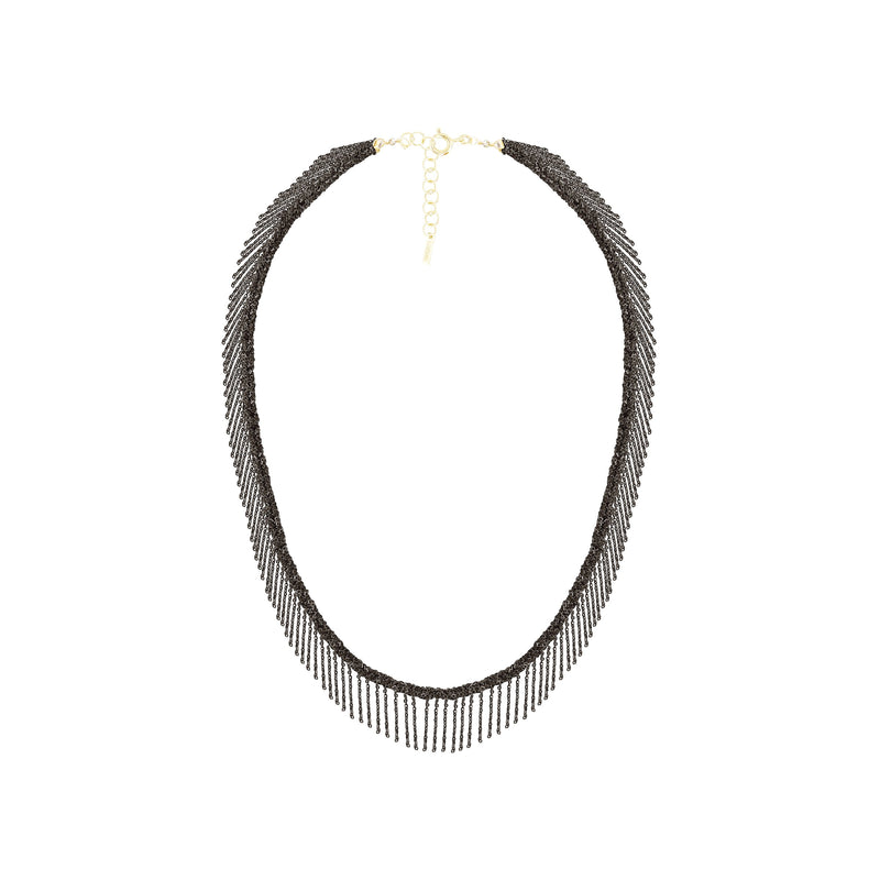 N° 550 NECKLACE | RUTHENIUM LUREX GOLD