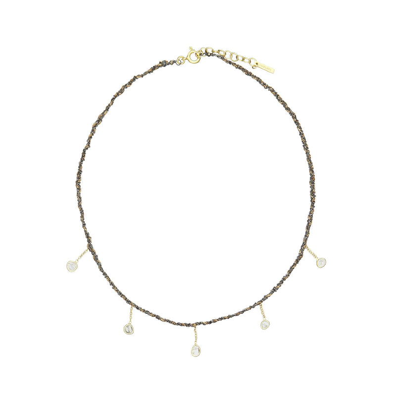 N° 606 NECKLACE | RUTHENIUM LUREX GOLD