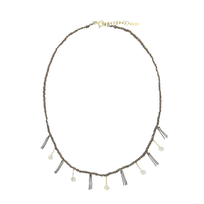 N° 607 NECKLACE | RUTHENIUM LUREX GOLD