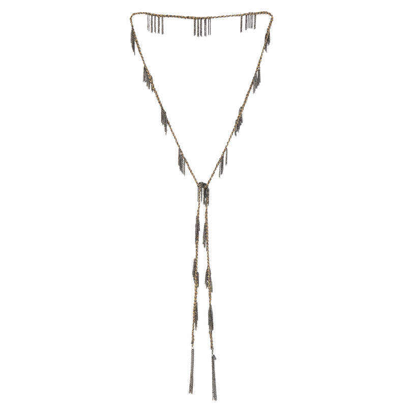 N° 650 NECKLACE | RUTHENIUM LUREX GOLD